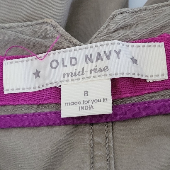 OLD NAVY Chino Khaki Ladies Lot of Two Wide Leg Pants Mid Rise Dark Tan Olive an - Picture 10 of 10